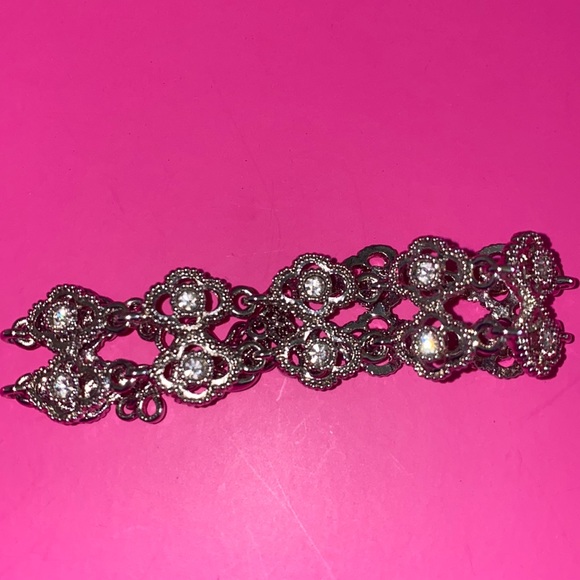 Silver Rhinestone Bracelet - Picture 2 of 3